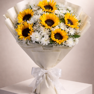 Sun-Kissed Ivory Bloom Bouquet