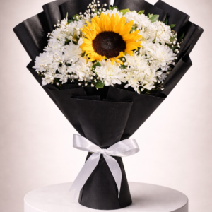 Sunflower & White Mums - Imported